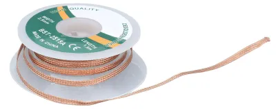 Zdjęcie produktu dla Drut do lutowania, stop, miedź, środek do usuwania lutowia, bez czyszczenia, narzędzie do odsysania lutowia, 1,5 m, 2,5 mm (2515A)