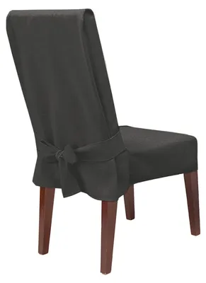 Productafbeelding van Surefit Farmhouse Vlechtmotief Stoelhoes, polyester, donkergrijs, voor fauteuils