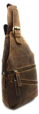 Produktbild von Lemasi echt Leder Schultertasche Umhängetasche Crossbag Slingbag Crossbody Bag