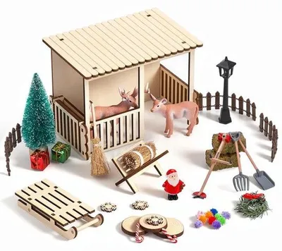 Zdjęcie produktu dla Renifer Zestaw z podłożem Reindeer i 2 renifery