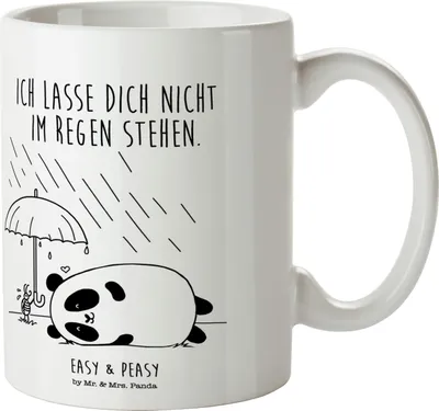 Produktbild von Mr. & Mrs. Panda Becher Panda Freundschaft - Weiß - Geschenk, Tasse, Kaffeebecher, haferl, Kaffeetasse, Teetasse