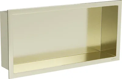 Produktbild von Mexen X-Wall-R Nischenregal mit Flansch 45 x 20 cm, gebürstetes Gold - 1950452010