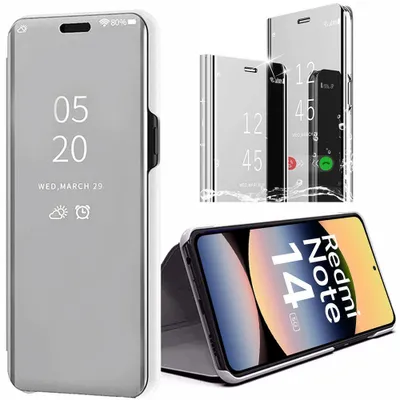 Image de Coque pour Xiaomi Redmi Note 14 5G, Protection Antichoc Effet Miroir - Argenté