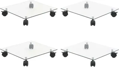 Produktbild von Pflanzenroller 4 Stk. 35x35 cm Hartglas Quadratisch