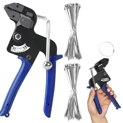 Imagen del producto de Juego de 200 bridas de cable de acero inoxidable con punta