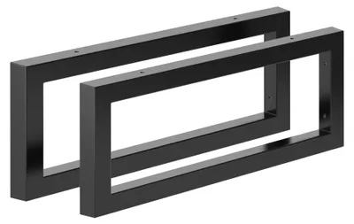 Produktbild von 2x sossai Stahl Waschtischkonsole 50 cm, schwarzmatt für Waschbecken Waschtisch
