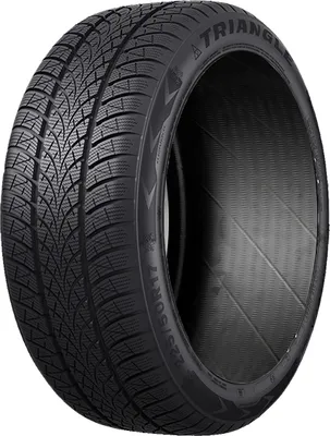 A close-up studio shot of a single car tire.