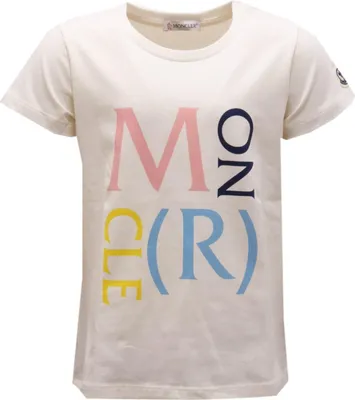 Obrázek produktu pro 8276AH maglia bimba girl MONCLER off white bavlněné tričko s potiskem