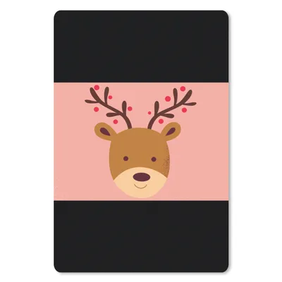 Produktbild von MuchoWow® Mauspad Mousepad Rentier - Weihnachten - Rosa - Winter 18x27 cm - Mousepads - Maus Mat - Pad - Mausunterlage