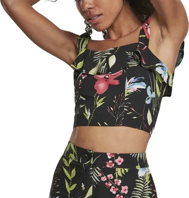 Obrázek produktu pro Dámské tílko Urban Classics Ladies Valance Top black flower - XS