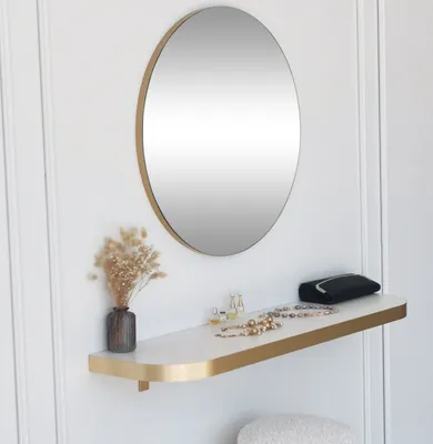 Produktbild von Skye Decor, Gold 60, Wandspiegel, Gold, Melamin-Spanplatte, 60 x 60 x 1,8 cm