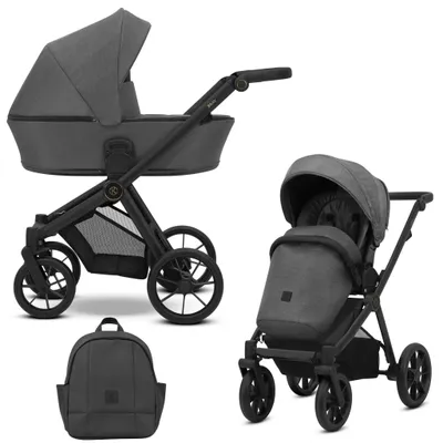 Immagine prodotto di Passeggino Kunert 2in1 BRAV in antracite con telaio nero, ruote in gel e design moderno