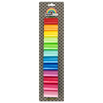 Immagine prodotto di Sacchetti per cacca di cane Poopidog Rainbow - 12 x 20 pezzi
