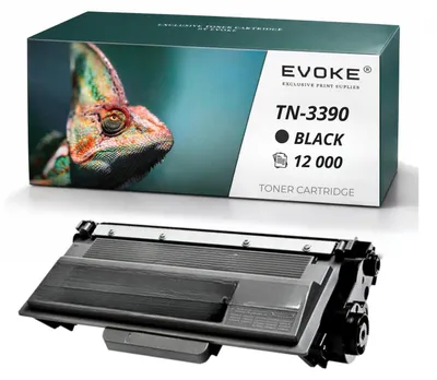 Obrázek produktu pro Evoke, tonerová kazeta kompatibilní s tiskárnami Brother TN3390 TN-3390, černá, výtisk 12 000 stran, kompatibilní s modely 8250DN, 6180DW, 6180DWT, 8950DW