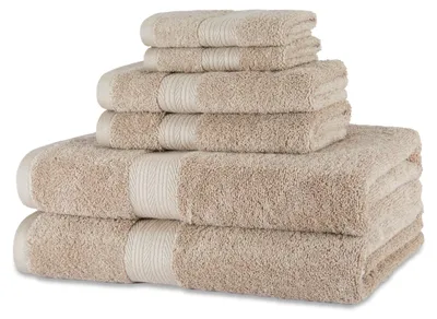 Produktbild von A. Basics Handtücher Set 6-teilig, 100% Baumwolle Ausbleichbeständig Weich,