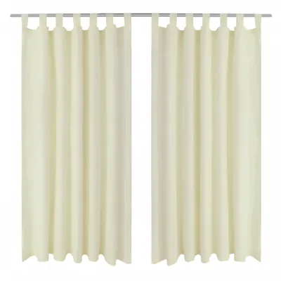 Zdjęcie produktu dla 2-częściowe satynowe zasłony 140 x 245 cm kremowe