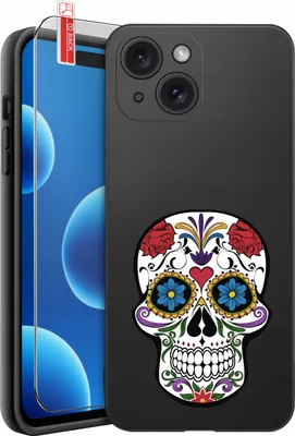 Obrázek produktu pro Pouzdro pro iPhone 15 | VZORY | SILIKONOVÉ MATNÉ POUZDRO + SKLO 9H