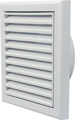 A white ventilation grille is shown against a white background.