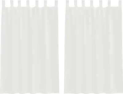 Produktbild von vidaXL Voile Vorhänge mit Schlaufen 2 Stk. Weiß 140x175 cm