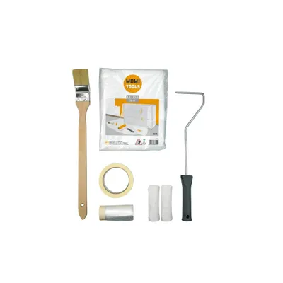 Produktbild von Mako Renovierset Plus+ 7-teilig mit Abdeckfolie 4x2,5m und Heizkörperpinsel 50mm