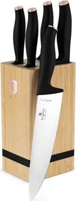Produktbild von Berlinger Haus Bh-2970 Black Rose Messerset Aus Bambusblock