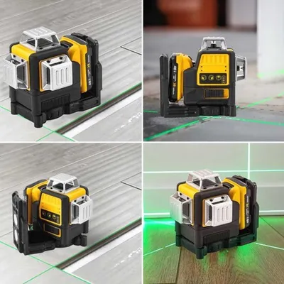 Image de Niveau laser 12 lignes vertes - Rotation à 360 degrés - Mesure 3D - Batterie lithium