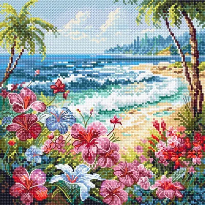 Obrázek produktu pro Sada pro výšivku křížkem "Ráj", rozměry 21x21 cm
