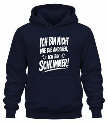 Produktbild von Ich bin nicht wie die anderen ich bin Statement Sarkasmus Hoodie Kapuzenpullover, Navy, XL