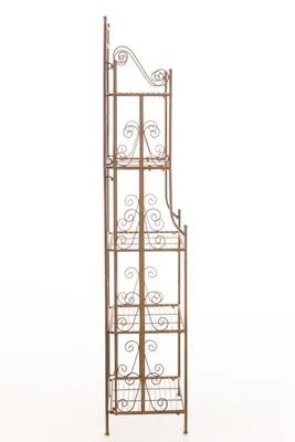 Produktbild von CLP Standregal Ciara, Regal für Balkon, Terrasse und Garten mit 5 klappbaren Böden antik braun