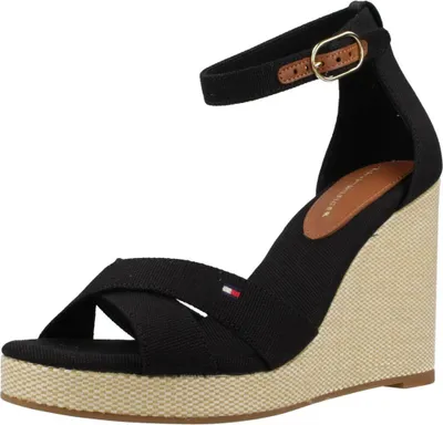 Zdjęcie produktu dla Tommy Hilfiger Flag High Wedge Espad Cr Czarny