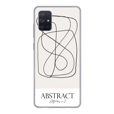 Produktbild von MuchoWow® Handyhülle Schutzhülle Hülle für Samsung Galaxy A71 Kunst - Linienkunst - Abstrakt Silikon Softcase Handy Hülle - Kartenbesitzer