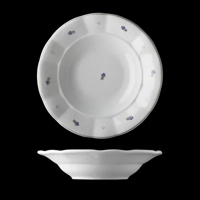 Produktbild von Tiefer Teller, tschechisches Porzellan, Blumen, 24 cm, G. Benedikt