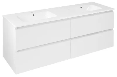 Produktbild von Sapho EZARA Doppelunterschrank 140x55x46cm, weiß Glanz