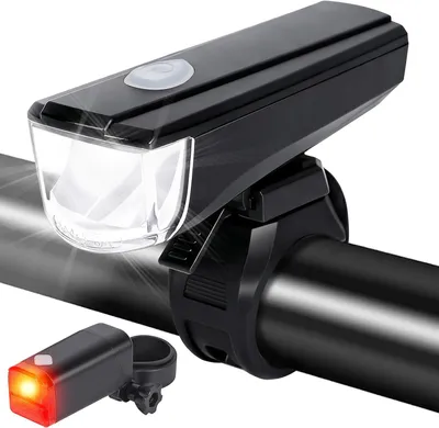 Obrázek produktu pro LED světla na kola, bateriová světla na kola, vodotěsná přední a zadní světla na kola (IPX5), 3+2 režimy osvětlení
