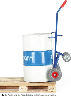 Immagine prodotto di Carrello per fusti Rollcart con due ruote di supporto e pneumatici