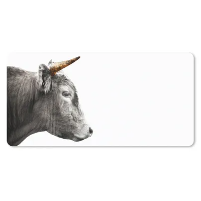 Produktbild von MuchoWow® Mauspad Mousepad Schottischer Highlander - Kuh - Gold 60x30 cm - Mousepads - Maus Mat - Pad - Mausunterlage - Nachhaltig