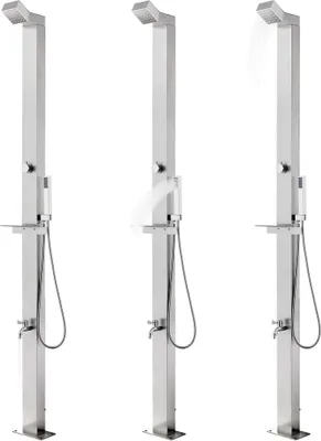 Immagine prodotto di vidaXL Doccia da giardino 220 cm in acciaio inox