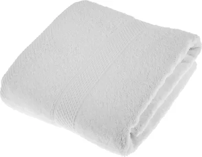 Produktbild von HOMESCAPES Frottee Duschtuch 100% Baumwolle Handtuch 70x130cm - weiß