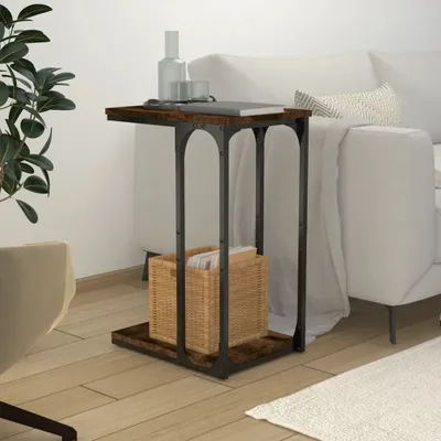 Produktbild von The Living Store Beistelltisch Räuchereiche 40x30x60 cm Holzwerkstoff