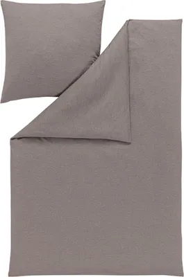Produktbild von Estella Atelier - Mako-Interlock-Jersey Bettwäsche-Garnitur TAKOMA Farbe taupe Größe 155x200 + 80x80 cm