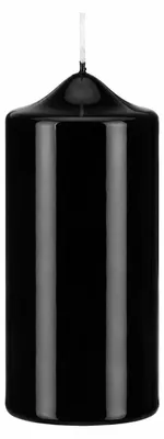 Produktbild von Lackkerzen Stumpenkerzen Schwarz 120 x Ø 60 mm, 4 Stück
