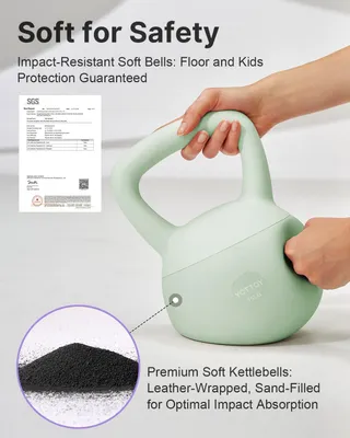 Zdjęcie produktu dla Hantle kettlebell, 30 funtów, z antypoślizgowym uchwytem, do treningu siłowego w domu