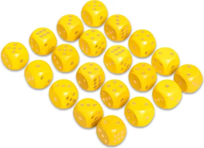 Produktbild von Betzold Augenwürfel Sets, Farbe: gelb, Box zur Aufbewahrung: Nein, Größe: 18 mm, Setgröße: 20 Stück