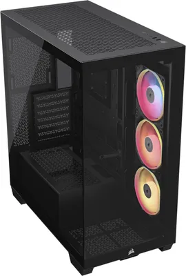 Produktbild von Corsair PC-Gehäuse Midi Tower 3500X RS-R ARGB – ATX/EATX/mATX/Mini-ITX, 3 ARGB-Lüfter (120 mm), gehärtetes Glas, schwarz
