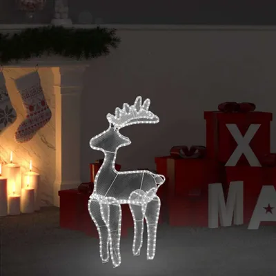 Produktbild von The Living Store Rentier Weihnachtsdekoration mit Mesh 306 LEDs 60x24x89 cm