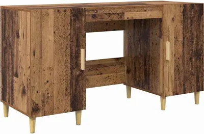 Obrázok produktu pre vidaXL Stôl s policou z regenerovaného dreva 140 x 50 x 75 cm materiál na báze dreva