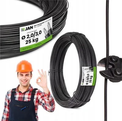 Produktbild von Spanndraht Draht - Draht Beschichtet - Schwarz - 3,0 Mm - 750 M - Korrosionsbeständig - Pvc-beschichtung