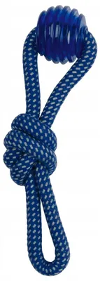 Image de ZOOFARI Jouet à mâcher pour chien bleu corde et caoutchouc
