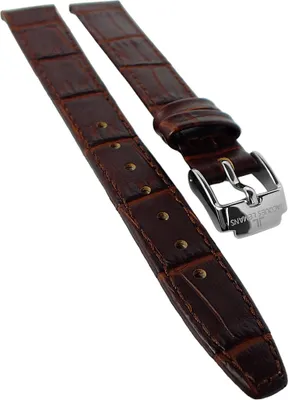 Produktbild von Jacques Lemans > Uhrenarmband 14mm Leder braun Krokoprägung > 1-1612