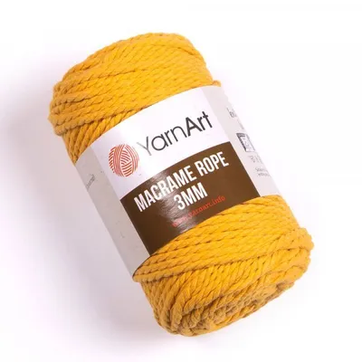Produktbild von Yarn Art Macrame Rope 3 mm 63 m 764 Yellow Schnur